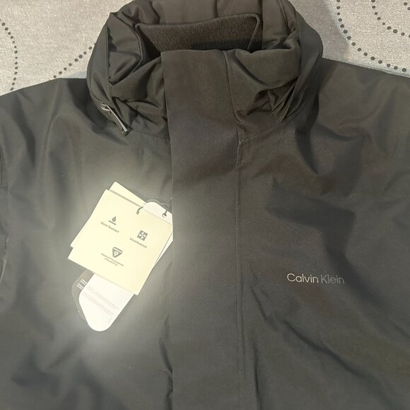 CALVIN KLEIN PACKABLE PRIMA LOFT BLACK VEST HOODIE JACKET SIZE S MEN $189.00 - Picture 10 of 11